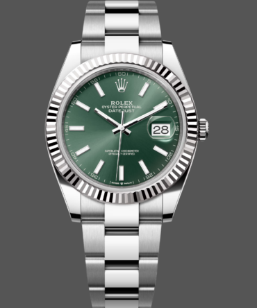 Rolex Datejust 41mm Fluted Bezel Green Dial m126334 0027 Mens Replica Watch