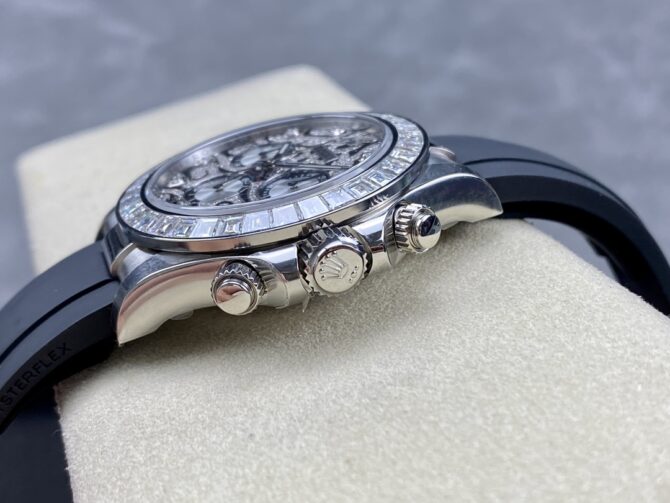 Rolex Daytona 40mm Eye of the Tiger White Gold Diamond Dial Oysterflex 116589TBR