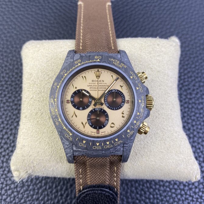 Rolex Daytona DIW Desert Eagle Arabic Carbon Fiber Customised Cream Dial 40 mm