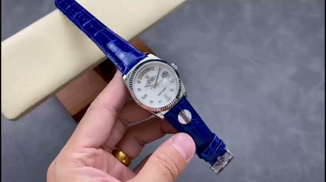 Replica Rolex Day Date 36 White Gold Diamond Rhodium Dial 118139 0053