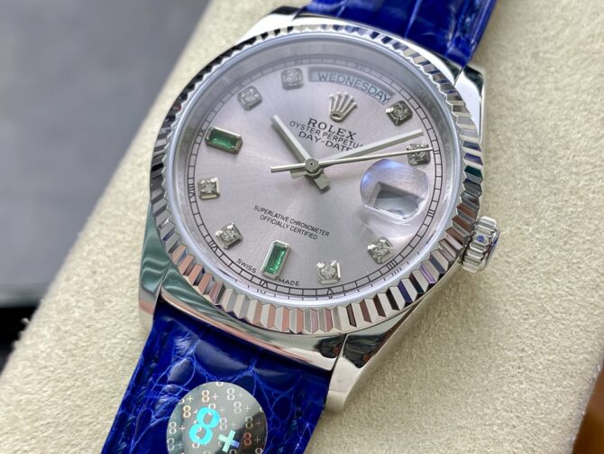 Replica Rolex Day Date 36 White Gold Diamond Rhodium Dial 118139 0053