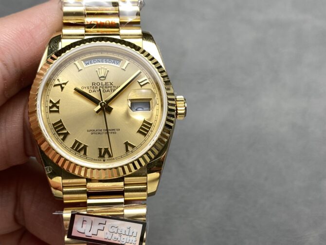 Replica Rolex Day-Date 118235 MOP Black Dial 36mm Unisex Watch