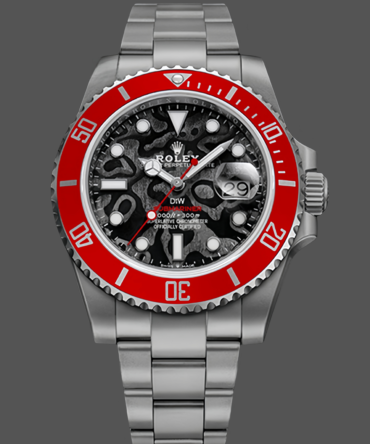 Rolex Submariner DIW Persimmon Orange Black Dial Ceramic Red Bezel 116610LN