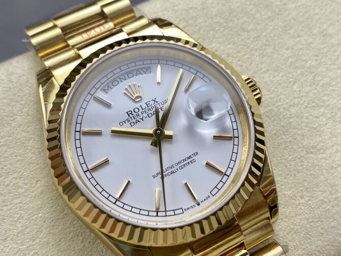 Replica Rolex Day-Date 128239 Blue Ombre Diamond Dial 36MM Unisex Watch