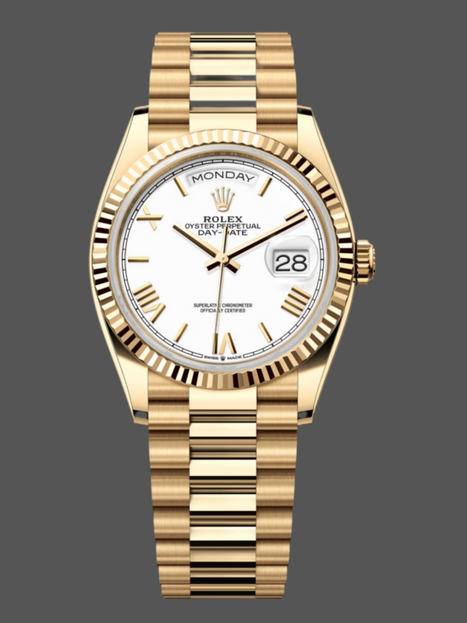 Replica Rolex Day-Date 128239 Blue Ombre Diamond Dial 36MM Unisex Watch