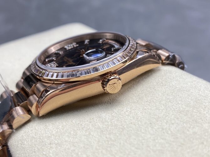 Replica Rolex Day-Date 128345RBR Eisenkiesel dial Everose Gold 36MM Unisex Watch