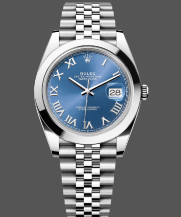 Rolex Datejust 41 Stainless Steel Blue Roman Dial Jubilee Bracelet M126300 0018 Men's Watch