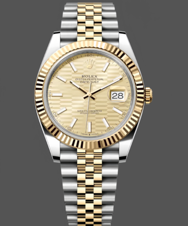 Rolex Datejust 126233 Champagne Motif dial Fluted Bezel 36MM Unisex Replica Watch