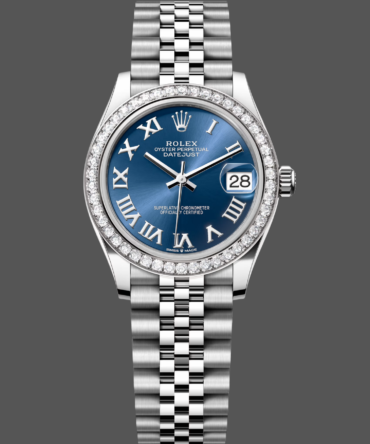 Rolex Datejust 31 Stainless Steel and White Gold Blue Roman Dial m278384rbr 0037 Women's Watch