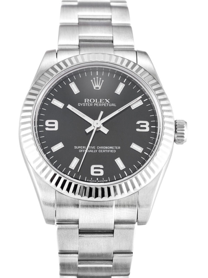 Replica Rolex Oyster Perpetual Lady 31mm Black Dial 177234