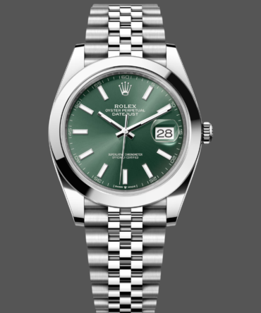 Rolex DateJust 41mm m126300 0020 Oystersteel Jubilee Mint Green Dial