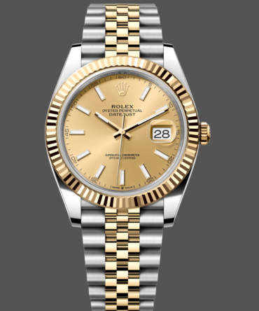 Rolex Datejust 126333 0010 Champagne Index Jubilee 41mm Two Tone Steel
