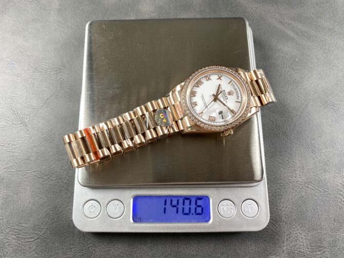 Replica Rolex Day-Date 128345RBR White Dial Everose Gold 36MM Unisex Watch