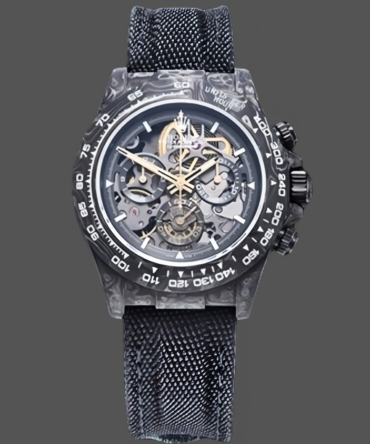 Rolex Daytona DIW Carbon Fiber Skeleton Black Replica Watch