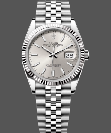Rolex Datejust 126234 Fluted Bezel Silver Index Dial 36MM Unisex Replica Watch