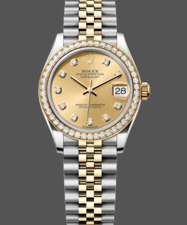Rolex Datejust 31mm Stainless Steel and Yellow Gold 278383RBR 0026 Champagne Diamond Jubilee