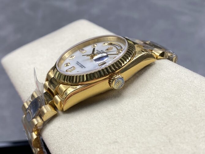 Replica Rolex Day Date 36mm Yellow Gold 128238 0011 MOP Diamond