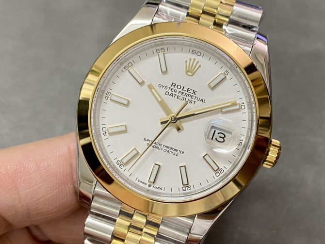Rolex Datejust 41 m126303 0015 Two Tone White Dial Men's Watch