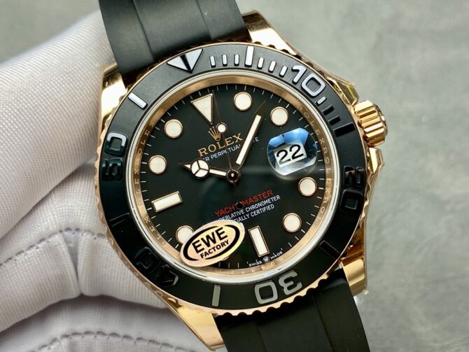 Rolex Yacht-Master 126655 40mm Automatic Black Dial 18kt Everose Gold Watch