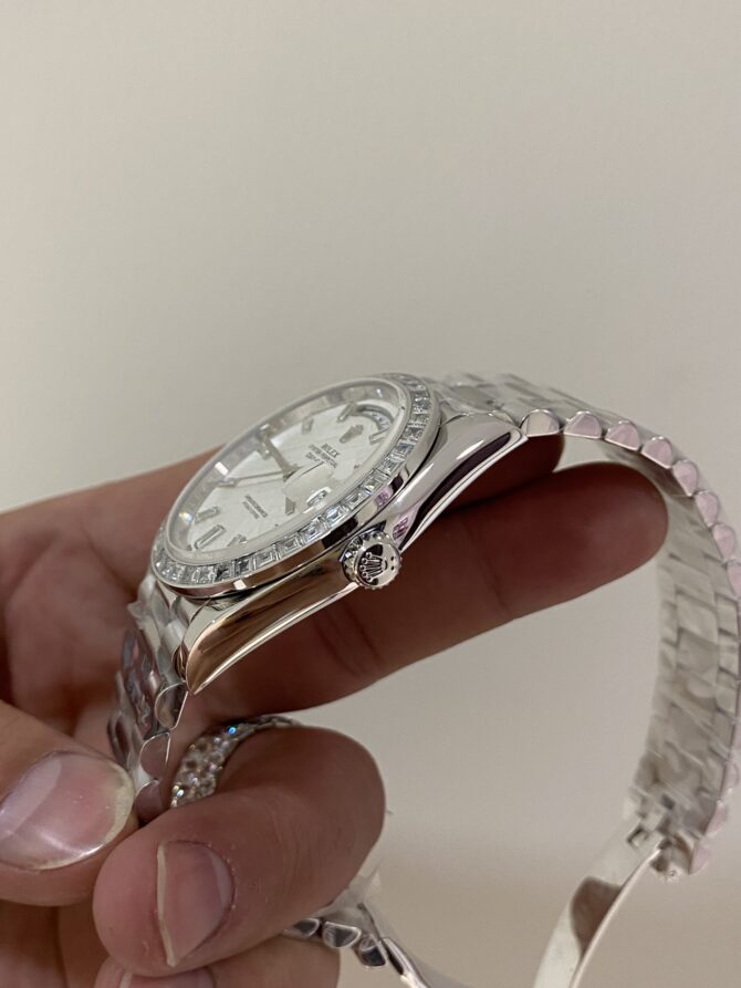 Replica Rolex Day-Date 40 Platinum Meteorite Diamond Dial M228396TBR 0027 Men's Watch