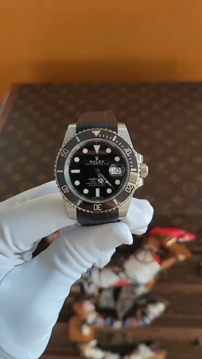 Rolex Submariner 126610LN Black Rubber Strap Black Dial 41mm Mens Replica Watch