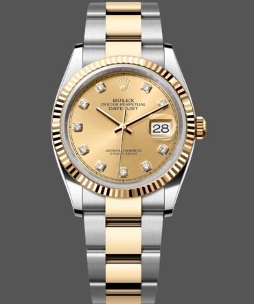 Rolex Datejust 36MM 126233 0018 Champagne Diamond Dial Unisex Replica Watch