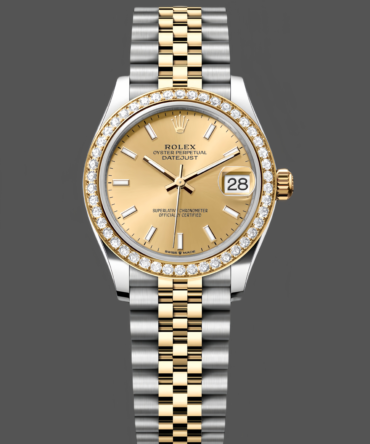 Rolex Datejust 31mm Stainless Steel and Yellow Gold 278383RBR 0014 Champagne Index Jubilee