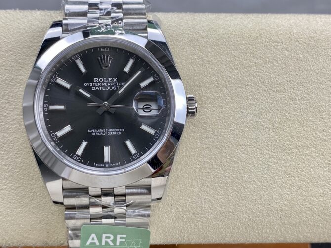 Rolex Datejust 41 Stainless Steel Grey Dial Jubilee Band M126300 0008 Men's Watch