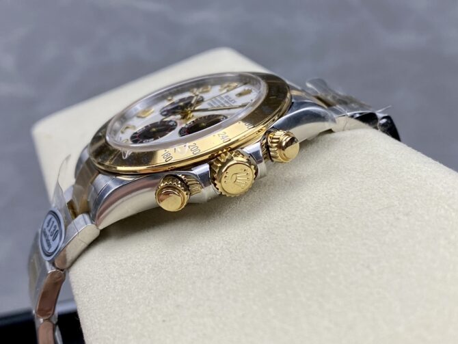 Rolex Daytona 116523 White Arabic Panda Dial 40mm Mens Replica Watch