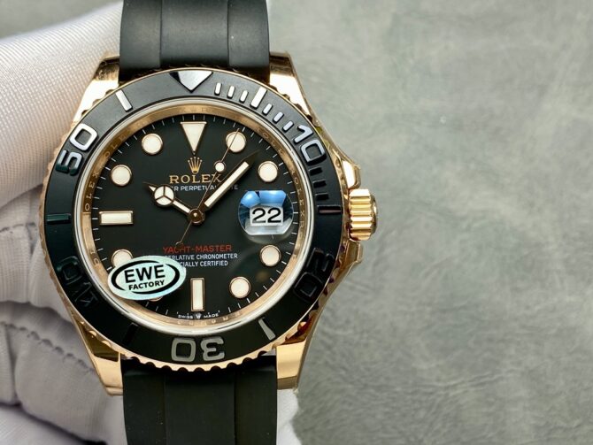 Rolex Yacht-Master 126655 40mm Automatic Black Dial 18kt Everose Gold Watch