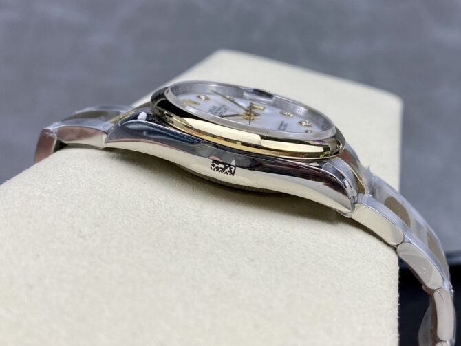 Rolex Datejust 36 Steel & Yellow Gold Mother of Pearl Diamond Dial M126203 0024 Women's Watch