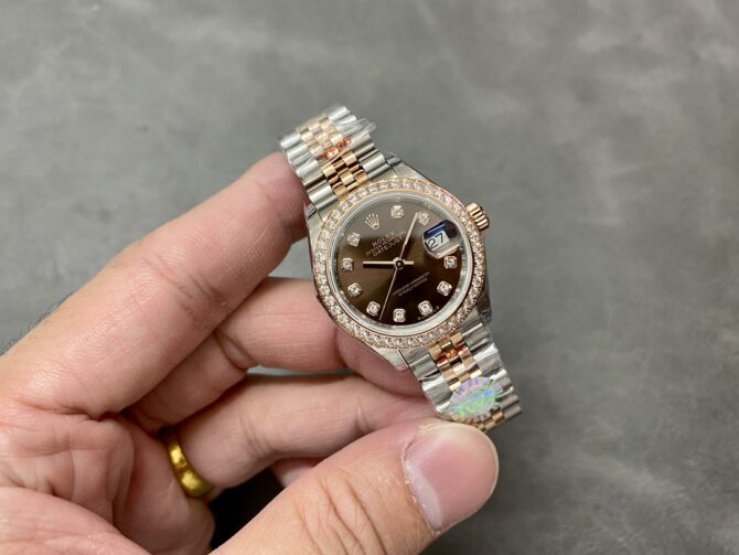 Rolex Datejust 28 Chocolate Diamond Dial m279135rbr 0018 Women's Watch