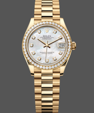 Rolex Datejust 31 Yellow Gold Mother-of-Pearl Diamond Dial Diamond Bezel m278288rbr 0006
