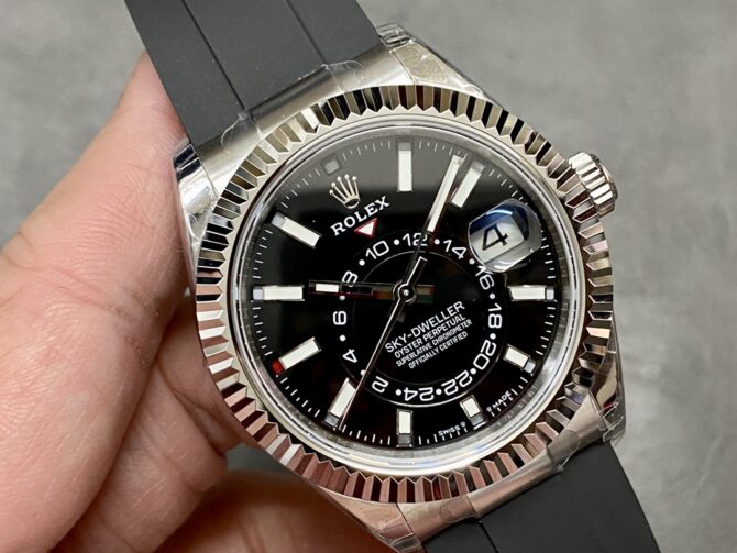 Rolex Sky Dweller 42 White Gold Black Dial M336239 0002 Men's Watch