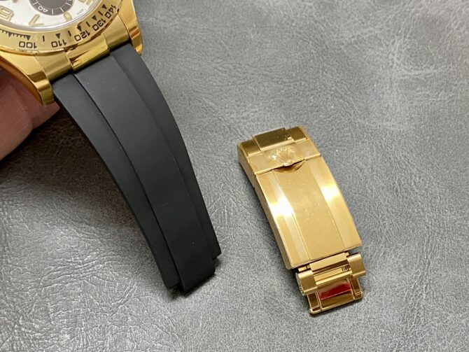 Rolex Daytona 116528 White Arabic Dial Yellow Gold 40mm Mens Replica Watch
