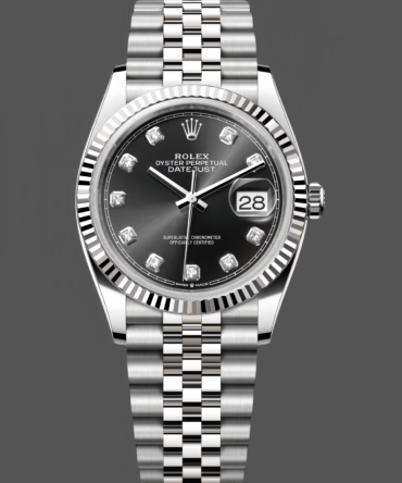 Rolex Datejust 126234 Fluted Bezel Black Diamond Dial 36MM Unisex Replica Watch