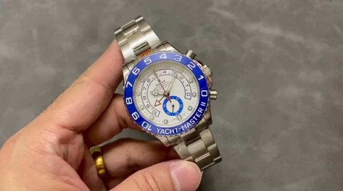 Rolex Yacht-Master II 116680 White Square Dial 44mm Mens Replica Watch