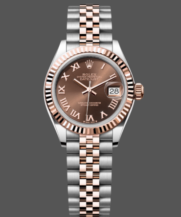 Rolex Datejust 28 Chocolate Index Steel & Rose Gold m279171 0009 Women's Watch