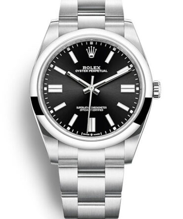 Replica Rolex Oyster Perpetual Lady 41mm Black Dial 124300